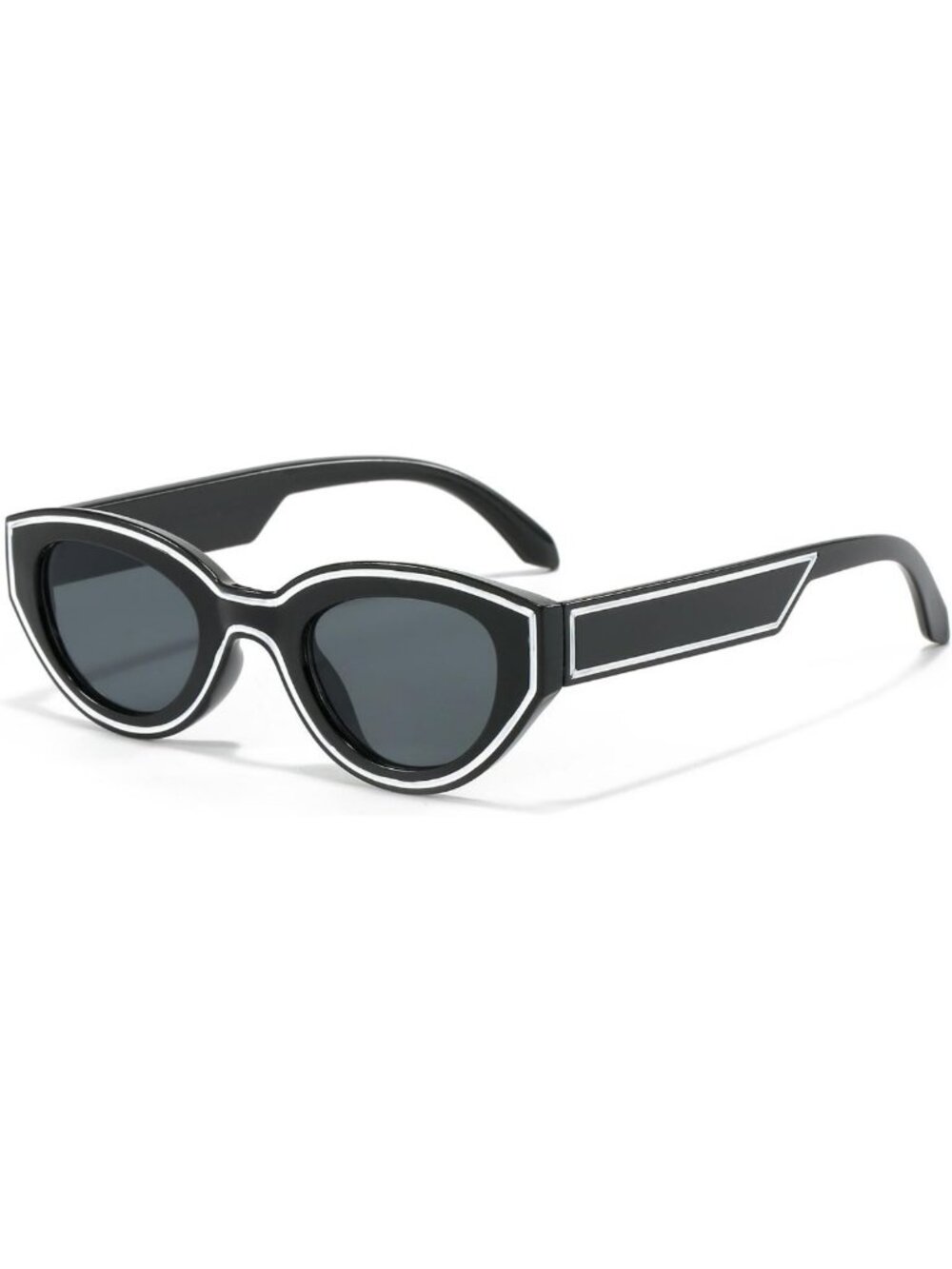 Trendy Retro Oval Cat Eye Sunglasses - Polarized UV400 90s Small Frame Shades